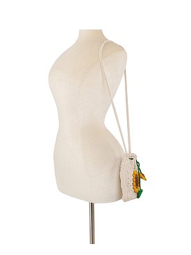 Sunflower Crochet Crossbody Bag