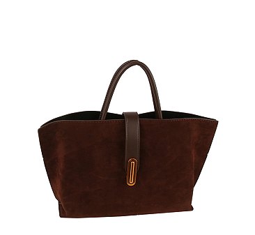 Suede Flap Sathcel