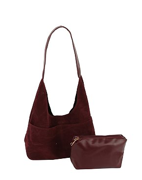 Suede 2-in-1 Shoulder Bag Hobo