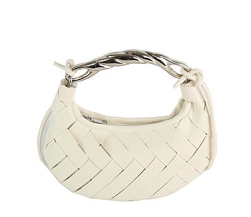 Weave Crescent Crossbody Bag