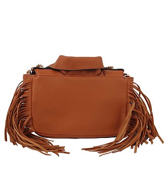 Motorcycle Jacket Fringe Crossbody Bag Satchel