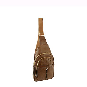 Fashion Laser Cut Printed Sling Bag Backpack