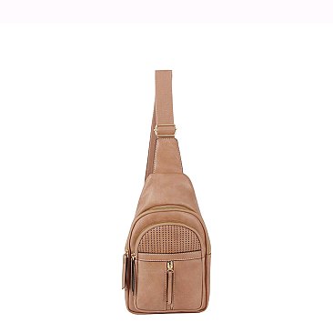 Fashion Laser Cut Printed Sling Bag Backpack