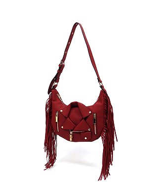 Motorcycle Jacket Fringe Shoulder Bag Hobo