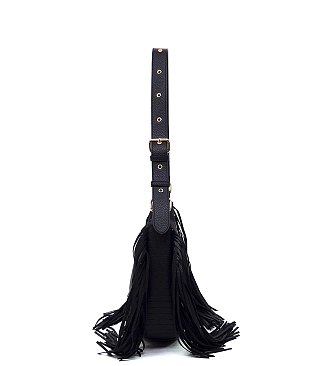 Motorcycle Jacket Fringe Shoulder Bag Hobo