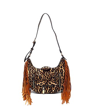 Motorcycle Jacket Fringe Shoulder Bag Hobo