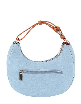 Denim LOVE Studded Shoulder Bag Hobo