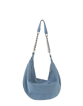 Rhinestone Denim Shoulder Bag Hobo