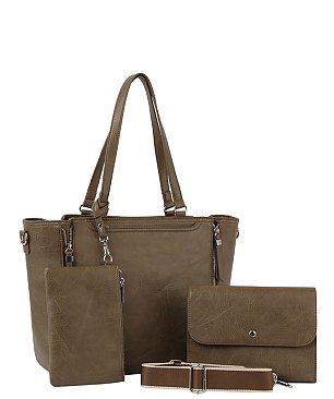 Fashion Top Handle 3-in-1 Shopper Set