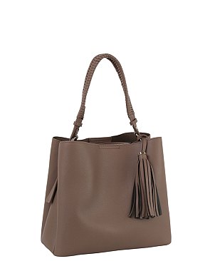 Fashion Tassel Multi Compartment Satchel