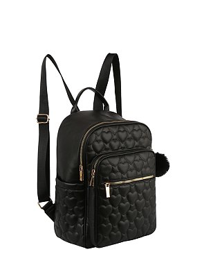 Heart Quilted Backpack