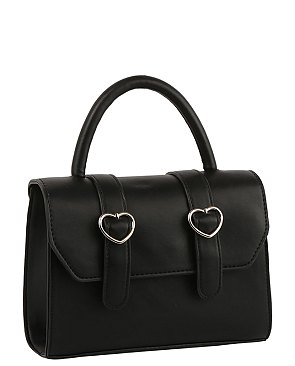 Heart Buckle Flap Satchel