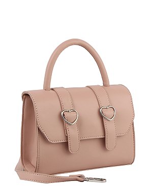 Heart Buckle Flap Satchel