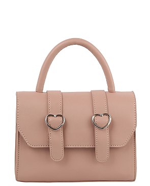 Heart Buckle Flap Satchel