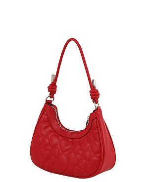 Heart Quilted Shoulder Bag