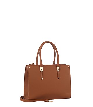 2-in-1 Leather Satchel Bag With Matching Envelop Clutch