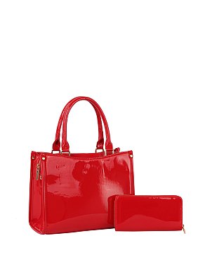 Glossy Top Handle 2-in-1 Satchel