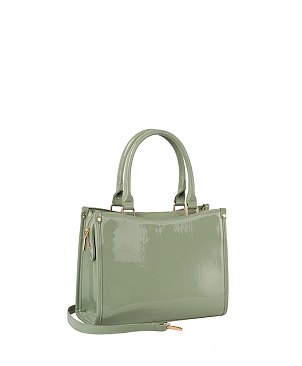 Glossy Top Handle 2-in-1 Satchel