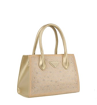 Rhinestone Covered Top Handle Satchel