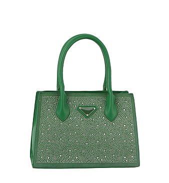 Rhinestone Covered Top Handle Satchel