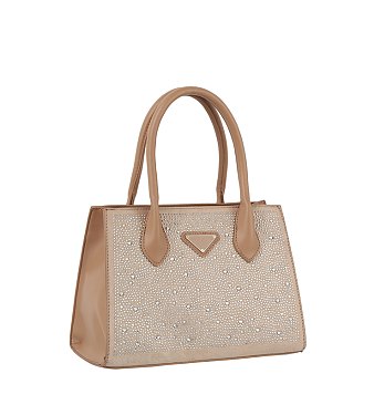 Rhinestone Covered Top Handle Satchel