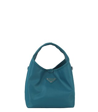 Nylon Bucket Hobo Bag With Detachable Strap