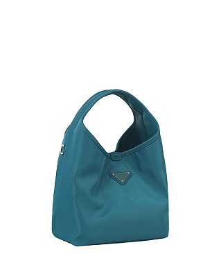 Nylon Bucket Hobo Bag With Detachable Strap