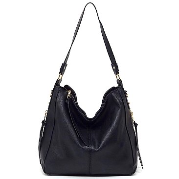 Dual Side Zippered Shoulder / Hobo Bag