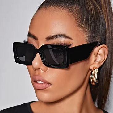 Pack of 12 Fashion Thick Framed Rectangular Sunglasses