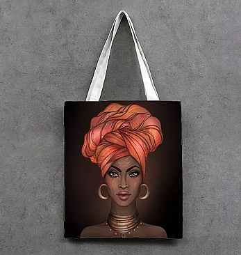 African American Woman Design Tote Bag