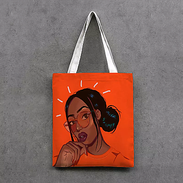 African American Woman Design Tote Bag