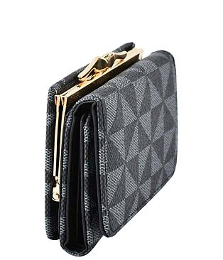 PM Monogram Kiss Lock Tri-fold Wallet