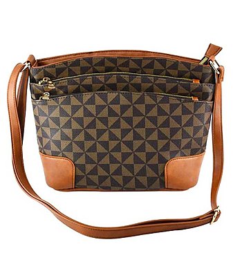 PM Monogram Multi Zip Pocket Crossbody Bag