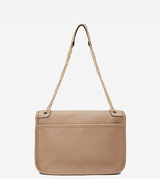 Chevron Quilted 2-in-1 Shoulder Bag