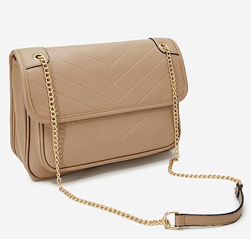 Chevron Quilted 2-in-1 Shoulder Bag