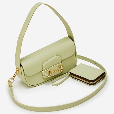 Fashion Top Handle Shoulder Bag 2-in-1 Set