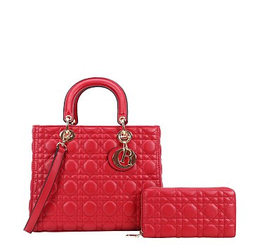 RED HANDBAGS QUILTED