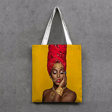 African American Woman Design Tote Bag