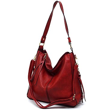 Dual Side Zippered Shoulder / Hobo Bag