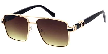 Pack of 12 Unisex Aviator Sunglasses With Gold Metal Frames