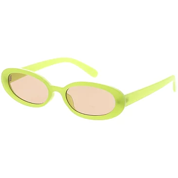 Pack of 12 SKINNY OVAL RETRO FASHION SUNGLASSES SET