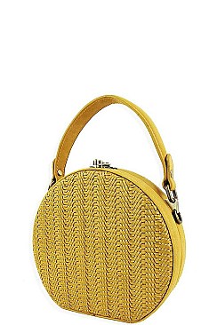 STYLISH STREET LEVEL WOVEN ROUND CROSSBODY BAG JYSL-746