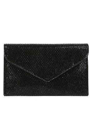 Rhinestone Mesh Envelope Clutch