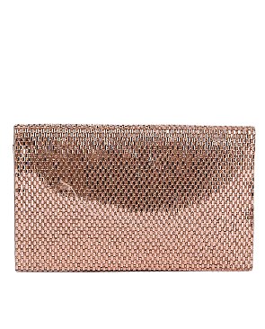 Rhinestone Mesh Envelope Clutch