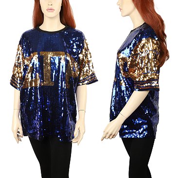 SIGMA GAMMA RHO GREEK SORORITY SEQUIN TUNIC DRESS