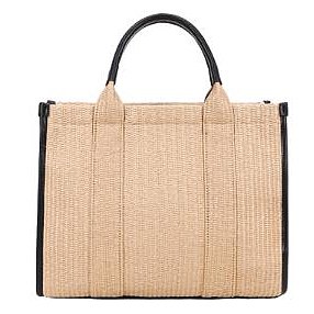 2-in 1 Large Size Woven The Tote Bag With Wallet