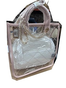 Hardware Accent Clear 2 in 1 Tote