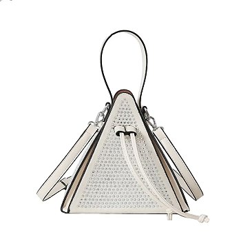 Drawstring Pyramid Studed Luxury Bag