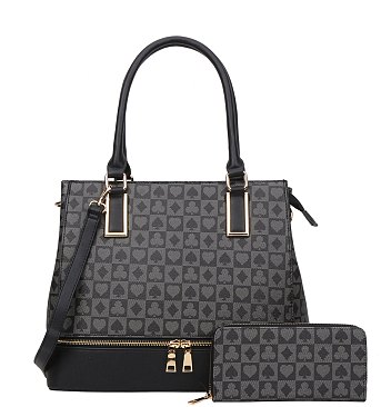 2 IN 1 Classic Monogram Satchel With Wallet