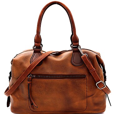 Brushed Texture 2 Way Boston Satchel MH-WS19174